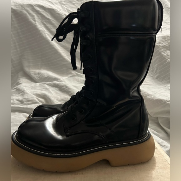 DREAM PAIRS Womens Platform Combat Boots, Chunky Lug Sole Lace Up Size 7.5 - Picture 1 of 9